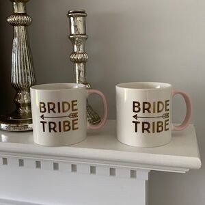 Clay Art‎ bride tribe coffee Mugs set of two pink